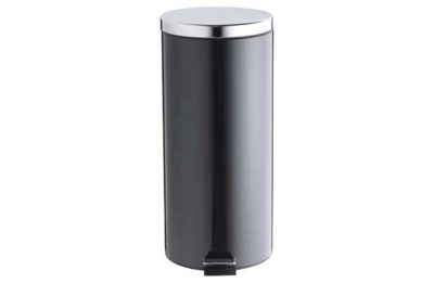 HOME 30 Litre Stainless Steel Pedal Bin - Black.
